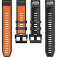 Pasek Silikonowy Quickfit 26mm do Garmin, Pomarańczowy / Czarny