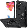 Etui pancerne do Samsung Galaxy S23, z ringiem, czarne