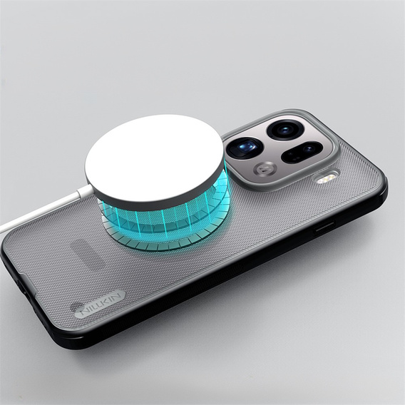 Etui Nillkin Frosted Shield Pro MagSafe do Oppo Find X9 Pro – przezroczyste / czarne