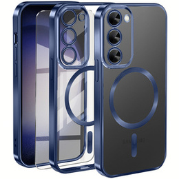 Etui do Samsung Galaxy S23 Plus, Electro MagSafe, granatowe + Szkło na ekran