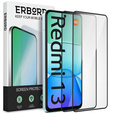 2x Szkło Hartowane do Xiaomi Redmi 13, ERBORD 3D pełne, szybka na cały ekran