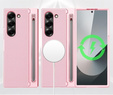 Etui do Samsung Galaxy Z Fold7 5G ze szkłem, z miejscem na rysik – różowe