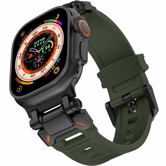 Pasek ERBORD ProTech do Apple Watch 1/2/3/4/5/6/7/8/9/10/11/SE Ultra 1/2/3 42/44/45/46/49mm, Zielony