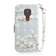 Etui Wallet do Motorola Moto G9 Play/E7 Plus, Flower Branch