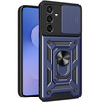 Etui pancerne do Samsung Galaxy S25 FE, CamShield Slide, niebieskie