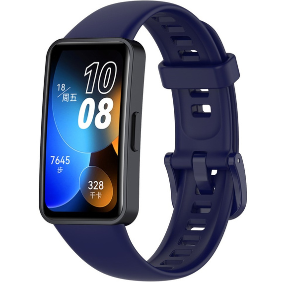 Pasek Silikonowy do Huawei Band 8 / Huawei Band 9 / Huawei Band 10, Czarny, Granatowy