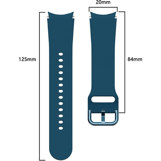 Pasek Silikonowy do Samsung Galaxy Watch 4/5/6/7 40/42/43/44/45/46/47mm, Niebieski