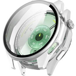 2w1 Etui + Szkło Hartowane do Huawei Watch GT 6 46mm, Srebrne