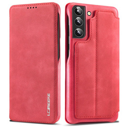 Etui z klapką do Samsung Galaxy S22+ Plus 5G, LC.IMEEKE, czerwone