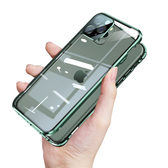 Etui do iPhone 11 Pro, Magnetic Dual Glass, zielone