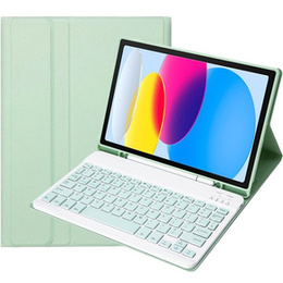 Etui z klawiaturą do iPad 11" 2025 A16 (11 gen.) / iPad 10.9" 2022 (10 gen.), Pen Slot, jasnozielone