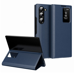 Etui z klapką do Samsung Z Fold5 5G, Smart View Wallet, granatowe