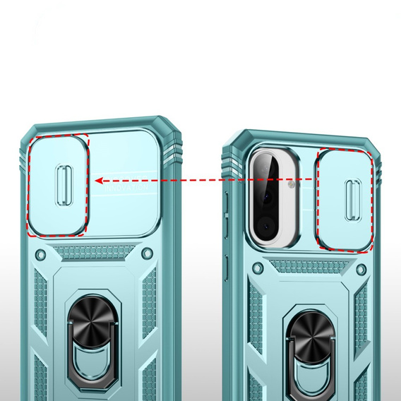 Etui do Samsung Galaxy A36 5G, KickStand Camera Lens, zielone