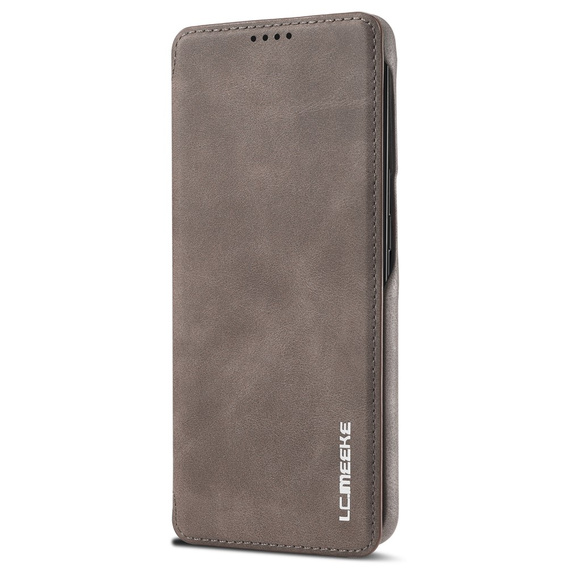 Etui z klapką do Samsung Galaxy S22+ Plus 5G, LC.IMEEKE, kawowe