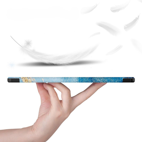Etui do Samsung Galaxy Tab S9, Smartcase Hybrid z miejscem na rysik, sea wave