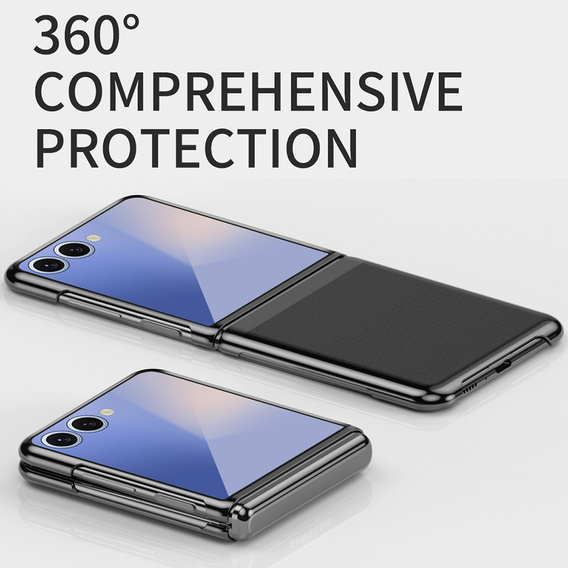 Etui do Samsung Galaxy Z Flip7, z błyszczącym wykończeniem - czarne