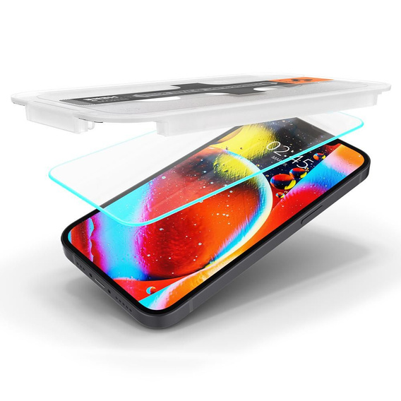 SPIGEN Szkło Hartowane do iPhone 16E / 14 / 13 / 13 Pro, Glas.TR EZ Fit (2 sztuki)