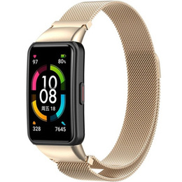 Pasek Bransoleta Milanese do Huawei Band 6, Szampański