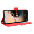 Etui z klapką do TCL 40 NxtPaper, Card Slot, czerwone