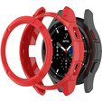 Etui z nakładką bezel ring do Samsung Galaxy Watch4 Classic 46mm, Czerwone
