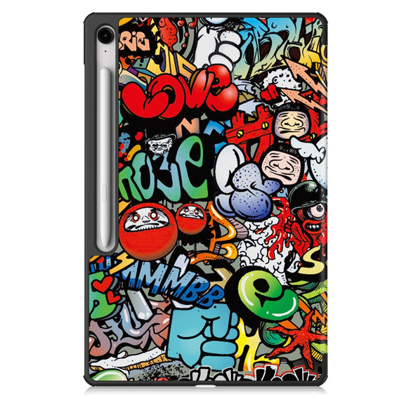 Etui z nadrukiem do Samsung Galaxy Tab S10 FE+ Plus – styl i ochrona w jednym - graffiti