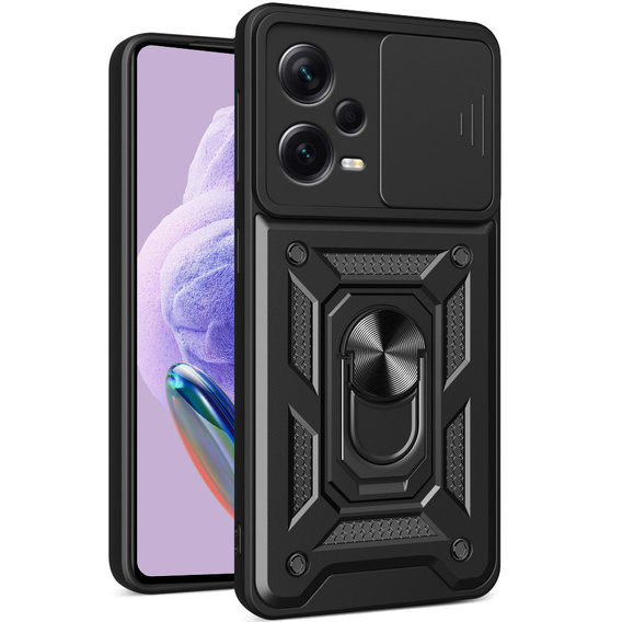 Etui pancerne do Xiaomi Redmi Note 12 Pro+ 5G, CamShield Slide, czarne