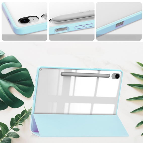 Etui do Samsung Galaxy Tab S10 FE+ Plus, Smartcase Hybrid, z miejscem na rysik, niebieskie