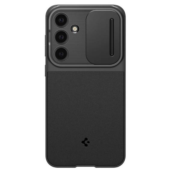 Etui Spigen do Samsung Galaxy S24 FE, Optik Armor, Czarne + Szkło Hartowane 9H