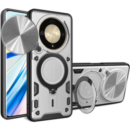 Etui pancerne do Honor Magic 6 Lite 5G, CamShield Slide, srebrne