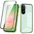 Etui do Samsung Galaxy A56 5G, Magnetic Dual Glass, zielone