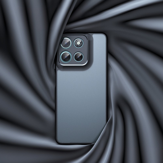 Etui do Motorola Moto G56 5G, z ochroną aparatu, przezroczyste z czarną ramką
