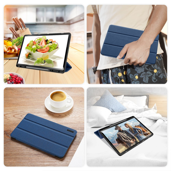 Etui Dux Ducis Domo Series do Samsung Galaxy Tab S10 FE+ Plus – granatowe