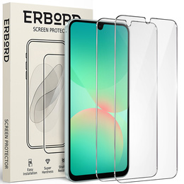 2x Szkło Hartowane do Samsung Galaxy A26 5G, ERBORD 9H Hard Glass, szybka
