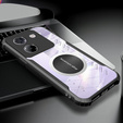 Etui do Xiaomi Poco M7 Pro 5G, z blaszką magnetyczne, przezroczyste / czarne