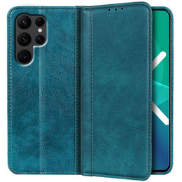 Etui do Samsung Galaxy S22 Ultra 5G, Wallet Litchi Leather, zielone