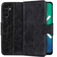 Skórzane Etui Wallet do Samsung Galaxy A04S / A13 5G, Black