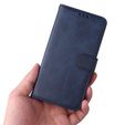 Etui z klapką do Samsung Galaxy A34 5G, Leather Wallet, granatowe