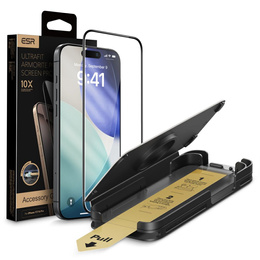 Szkło Hartowane ESR UltraFit Armorite Pro do iPhone 17 Pro, czarne