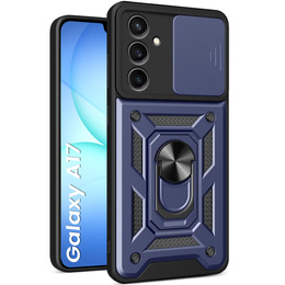 Etui pancerne do Samsung Galaxy A17 5G, CamShield Slide, niebieskie