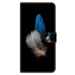 Etui z klapką do Xiaomi Redmi Note 12 4G, Wallet, Feathers czarne