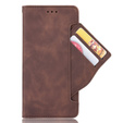 Etui z klapką do Xiaomi Redmi Note 12 4G, Card Slot, brązowe
