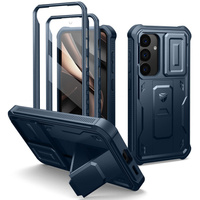 Etui pancerne do Samsung Galaxy S25, Dexnor Full Body (Two Frames), granatowe