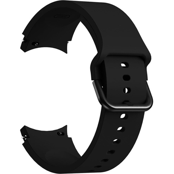 Pasek Silikonowy do Samsung Galaxy Watch 4/5/6/7 40/42/43/44/45/46/47mm, Czarny
