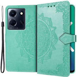 Etui z klapką do Infinix Note 30 5G, Mandala, zielone