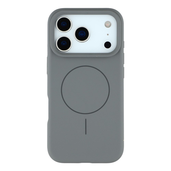 Etui silikonowe do iPhone 17 Pro Max - kompatybilne z MagSafe, antywstrząsowe, szare