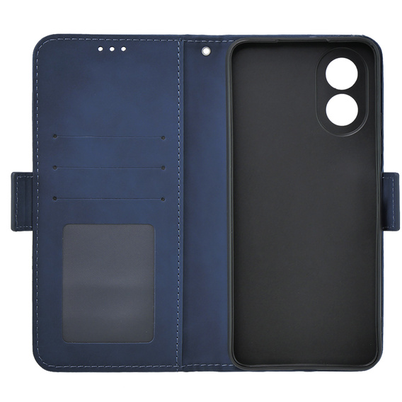 Etui z klapką do Oppo A58 4G, Card Slot, niebieskie