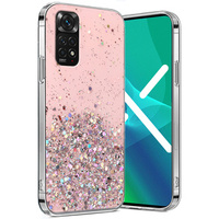 Etui do Xiaomi Redmi Note 11/11S, Glittery, różowe