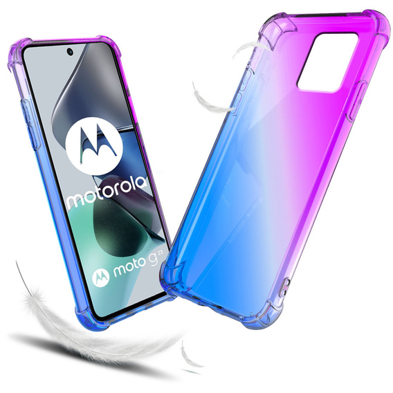 Etui Gradient Dropproof do Motorola Moto G23 / G13 4G, Fioletowe / niebieskie