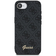 Etui GUESS do iPhone 16E, 4G Metal Gold Logo, czarne