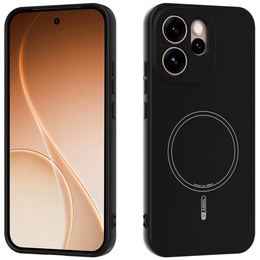 Etui do Oppo Reno 15 Pro, Silicone Lite, do MagSafe, czarne